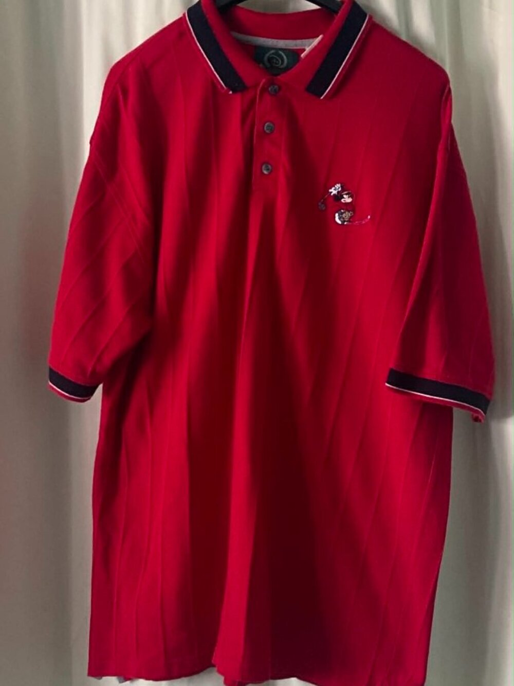 Vintage Disney Mickey & Co Mickey Golf Polo Shirt XL Red